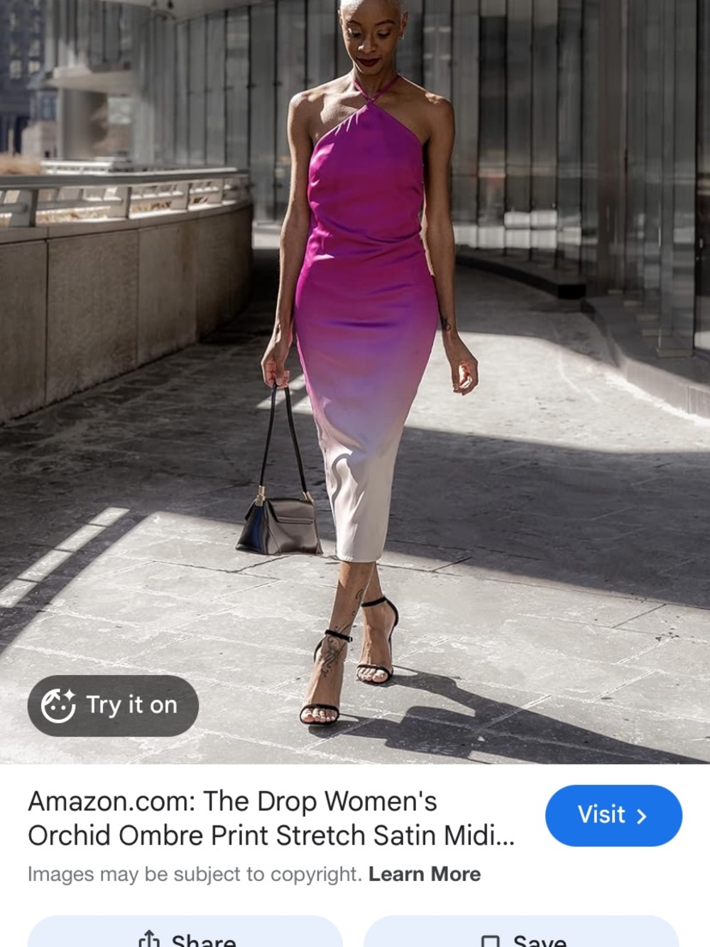 The Drop Orchid Ombre Halter Midi Dress